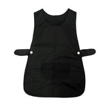 Ladies Women Side Button Tabard Apron 50x80 cm Black V442-ABR-APRON-TABARD-BLACK-SH