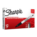 SHARPIE Twin Tip Permanent Marker Black Box of 12 V177-D-SH32001