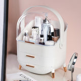 SOGA 29cm White Countertop Makeup Cosmetic Storage Organiser Skincare Holder Jewelry Storage Box BATHC109