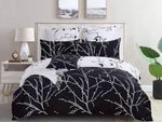 Tree Reversible Super King Size Bed Quilt/Duvet Cover Set Black V493-MSK-411