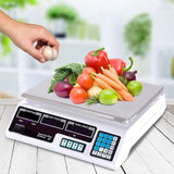 SOGA 2X 40kg Digital Commercial Kitchen Scales Shop Electronic Weight Scale Food White SCALE40KGWHTX2