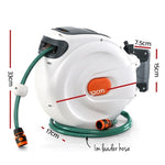 Greenfingers Water Hose Reel 10M Retractable Garden Spray Gun AutoRewind HR-WA-BNS-10M-PLS