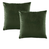 Bianca Pair of Vivid Coordinates Forest Green Velvet European Pillowcases V442-BCA-PILLOWC-VIVIDVELVET-FOREST-EU