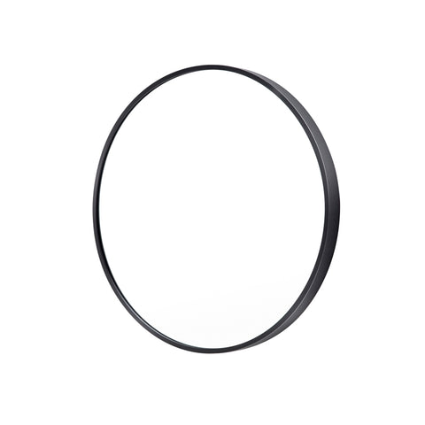 Wall Mirror Round Aluminum Frame Bathroom 60cm BLACK V274-FT-BM-ALUR-BK60