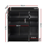 Artiss 2 Doors Shoe Cabinet Storage Cupboard - Black FURNI-SHOE-21-BK-AB