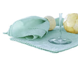 Set of 6 Damask Embossed Polyester Cotton Napkins Light Turquoise 40 x 40cm V442-GNA-MISC-DAMASKSETOF6NPKINS-TURQUOISE-SQ