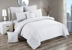 Seersucker Super King Size White Duvet Quilt Cover Set V493-PASK-01