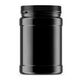 10x 2.5L Wide Mouth Plastic Jars and Lids Black - Empty Protein and Powder Tubs V238-SUPDZ-40411653931088