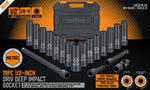 19Pc Deep Socket Set Impact 1/2" Drive Extension Bars Flexible Adapter 10-24mm V465-96021-AU-2