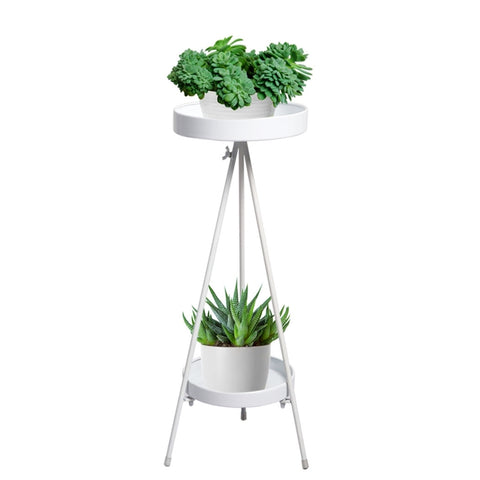 Levede Plant Stand 2 Tiers Outdoor Indoor White Large UM1219-L-WH