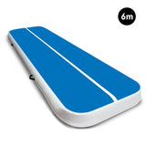 6m x 2m Air Track Gymnastics Mat Tumbling Exercise - Blue White IFM-0602-BUWH