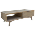 Tyler 130cm Coffee Table 2 Drawer Solid Acacia Timber Brushed Smoke V315-VOD-LARS-05