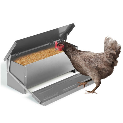 10KG 12.5L Garden Farm Automatic Food Storage Box Stand Chicken Feeder Poultry V465-V51006