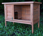 YES4PETS Single Wooden Pet Rabbit Hutch Guinea Pig Cage with Slide out Tray V278-RH040