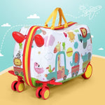 Wanderlite 17" Kids Ride On Luggage Children Suitcase Trolley Travel Zoo LUG-ABS-KIDS-ZOO