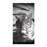 Just Home Blue Eyes Stripes Tiger Bath Beach Towel V442-LDE-TOWEL-BLUEEYESSTRIPES-BLACK-RE