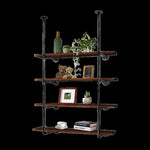 Wall Shelves Display Bookshelf Industrial DIY Pipe Shelf Rustic Brackets V63-837281