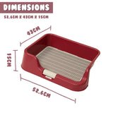 Dog Pet Potty Tray Training Toilet Raised Walls T1 WINE V274-PET-POTT1-WN