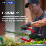 BAUMR-AG 20V Cordless Electric Hedge Trimmer Shrub Cutter with Rechargeable Battery & Charger Kit V219-TOLCLSBMRAHH3