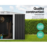 Giantz Garden Shed 2.58x2.07M w/Metal Base Sheds Outdoor Storage Double Door Tool SHED-GAB-6X8-BASE-ABCD