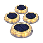 Solar Deck Lights in Warm White- 4 in One Pack V341-SSGL-18A-WW
