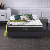 Mattress Euro Top Queen Size Pocket Spring Coil with Knitted Fabric Medium Firm 33cm Thick V43-MAT-EETL-Q