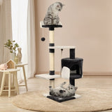 i.Pet Cat Tree 112cm Tower Scratching Post Scratcher Wood Condo House Furniture PET-CAT-14711-GR