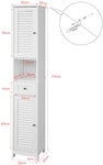 Freestanding Tall Bathroom Cabinet 170x32x30 cm V178-84713