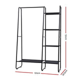 Artiss Clothes Rack Coat Stand 150cm Hanger Closet Black DIY-CR-257M-BK