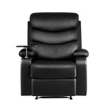 Artiss Recliner Chair Leather Black Tray Table Erika RECLINER-A12-BK