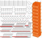 238Pc Pegboard Hooks Set Peg board Bins Parts Storage Assortment Tools Organiser V465-SDY-97791