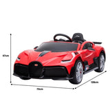 Licensed Bugatti Divo Electric Kids Ride-on Car - Red CAR-BGT-338-RD