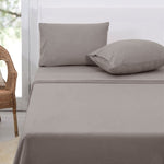 Polar Fleece Sheet Set Queen 36cm Wall Taupe V442-ATX-SHEETS-POLARFLEECE-TAUPE-QS