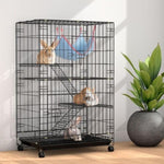 i.Pet Rabbit Cage 100cm Hutch 3 Level Indoor Guinea Pig Ferret PET-RAB-CAGE-GV1907