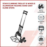 Stair Climbing Trolley 6 Wheels Aluminium Folding Hand Cart Climb Steps V63-828111