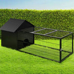 i.Pet Rabbit Cage Hutch 162x60cm Enclosure Metal PET-RAB-CAGE-L160