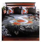 Miami Ink Cobra Black Quilt Cover Set Single V442-ABR-QUILTCS-COBRA-BLACK-SB