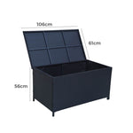 Outdoor PE Wicker Storage Box Garden 320L-Black V264-OTF-506S-BLK
