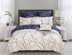 Tree Reversible King Size Bed Quilt/Duvet Cover Set Beige V493-MK-413