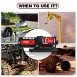 X-BULL 12V Electric Winch Boat 3000LBS Synthetic Rope Wireless Remote ATV 4WD 2 Units V211-AUEB-AXEW002-2