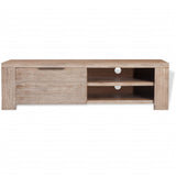 Tv Cabinet Solid Brushed Acacia Wood 140x38x40 Cm 43_244337