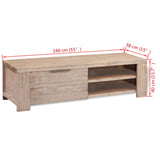 Tv Cabinet Solid Brushed Acacia Wood 140x38x40 Cm 43_244337