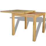 Extendable Table Oak 170x85x75 Cm 43_244417