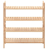 Shoe Rack Solid Walnut Wood 69x26x81 Cm 43_247103
