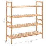 Shoe Rack Solid Walnut Wood 69x26x81 Cm 43_247103