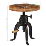 Side Table 45x Cm Solid Reclaimed Wood And Cast Iron 43_247588