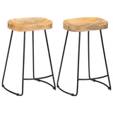 Bar Stools 2 Pcs Solid Wood 43_247837