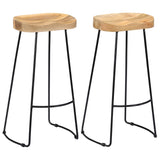 Bar Stools 2 Pcs Solid Wood 43_247838