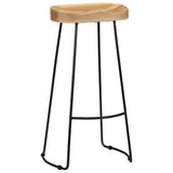 Bar Stools 2 Pcs Solid Wood 43_247838