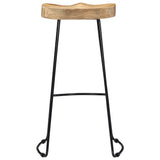 Bar Stools 2 Pcs Solid Wood 43_247838